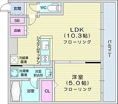 ル・シェーヌ桑園  ｜ 北海道札幌市中央区北十二条西15丁目（賃貸マンション1LDK・2階・34.93㎡） その2