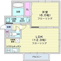 クラリス中の島  ｜ 北海道札幌市豊平区中の島一条7丁目13-17（賃貸マンション1LDK・2階・39.68㎡） その2