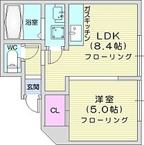 シングルコート南7条B棟  ｜ 北海道札幌市中央区南七条西10丁目（賃貸アパート1LDK・1階・27.98㎡） その2