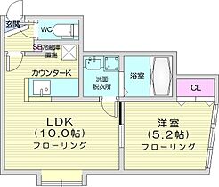 フェリスインフィニート  ｜ 北海道札幌市東区北二十八条東1丁目（賃貸アパート1LDK・3階・31.68㎡） その2