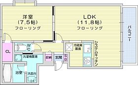 北海道札幌市北区北二十七条西9丁目（賃貸マンション1LDK・1階・48.70㎡） その2