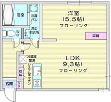 北海道札幌市北区麻生町1丁目（賃貸マンション1LDK・4階・34.26㎡） その2