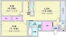 北海道札幌市東区北四十五条東2丁目（賃貸アパート2LDK・2階・64.14㎡） その2