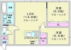 北海道札幌市東区北四十二条東2丁目（賃貸マンション2LDK・3階・56.47㎡） その2