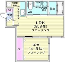 Jentile43  ｜ 北海道札幌市北区北十七条西5丁目（賃貸マンション1DK・4階・30.02㎡） その2