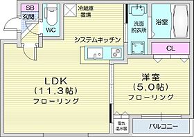 モルティーニN12  ｜ 北海道札幌市北区北十二条西1丁目（賃貸マンション1LDK・4階・37.78㎡） その2