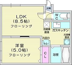 北海道札幌市北区北三十四条西6丁目（賃貸マンション1LDK・3階・30.11㎡） その2