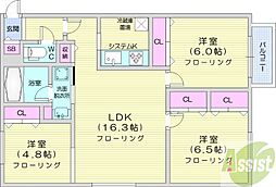 間取図画像 3LDK