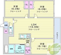 間取図画像 3LDK
