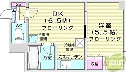 サニープレイスN21/E12 1DKの間取図画像