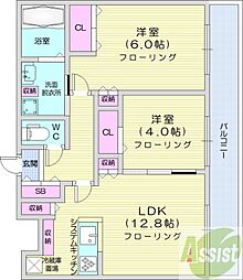 間取図画像 2LDK