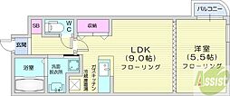 港プロシード16 1LDKの間取図画像
