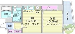 アピレ21 1DKの間取図画像