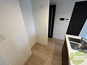 冷蔵庫置き場はこちらです！動線もバッチリですね！