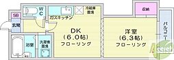フィオーレセレスト 1DKの間取図画像