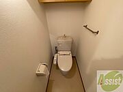 ウォシュレット機能がついたトイレ。安心して使用できますね。