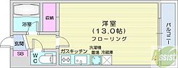 ホワイトパレス ワンルームの間取図画像