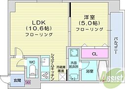 e′clair 1LDKの間取図画像
