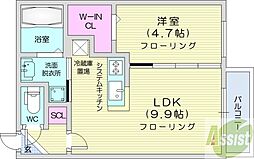 S-RESIDENCE琴似本通avanta 1LDKの間取図画像
