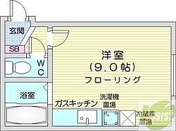 アーバンサイト麻生 ワンルームの間取図画像