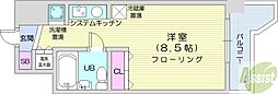 ラ・パルフェ・ド・札幌 ワンルームの間取図画像