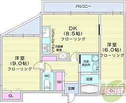三和・マンション 2LDKの間取図画像