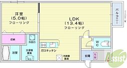 CREANORTH15A 1LDKの間取図画像