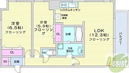 JPnoie円山表参道 2LDKの間取図画像