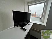 こちらにテレビも設置されてました、邪魔にならないサイズ感！