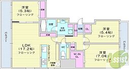 円山ザ・レジデンス 3LDKの間取図画像