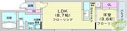 クラークサイドサッポロ 1LDKの間取図画像