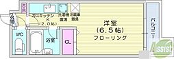 KWビル壱番館 1Kの間取図画像