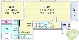 グランメール麻生 1LDKの間取図画像