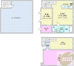 KP-Garageコトニ 1SLDKの間取図画像