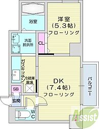 RESIDIASOUEN 1LDKの間取図画像