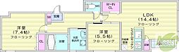 さくら北11条 2LDKの間取図画像