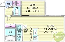 PARKEASTRESIDENCE 1LDKの間取図画像
