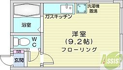アクシス麻生 ワンルームの間取図画像