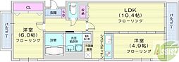 ルラシオン北9条通 2LDKの間取図画像