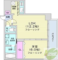 ラプラス裏参道 1LDKの間取図画像