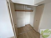 寝室の収納です。部屋がすっきり片付きます。