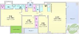 グランカーサ裏参道 3LDKの間取図画像