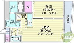 セントポーリア・グランデュール 1LDKの間取図画像