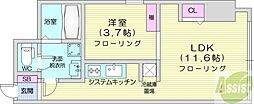 CASATRESNEO 1LDKの間取図画像