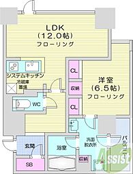 プライムメゾン南2条 1LDKの間取図画像