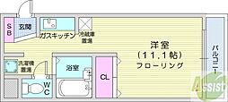 aptK 1Kの間取図画像