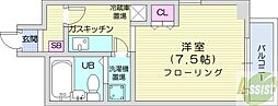 パークアベニュー 1Kの間取図画像