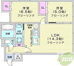 ルーチェ 2LDKの間取図画像