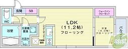 ドメイン23 1LDKの間取図画像