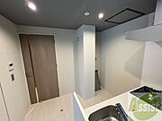 こちらに冷蔵庫を置けます。調理時の動線もばっちり効率的。